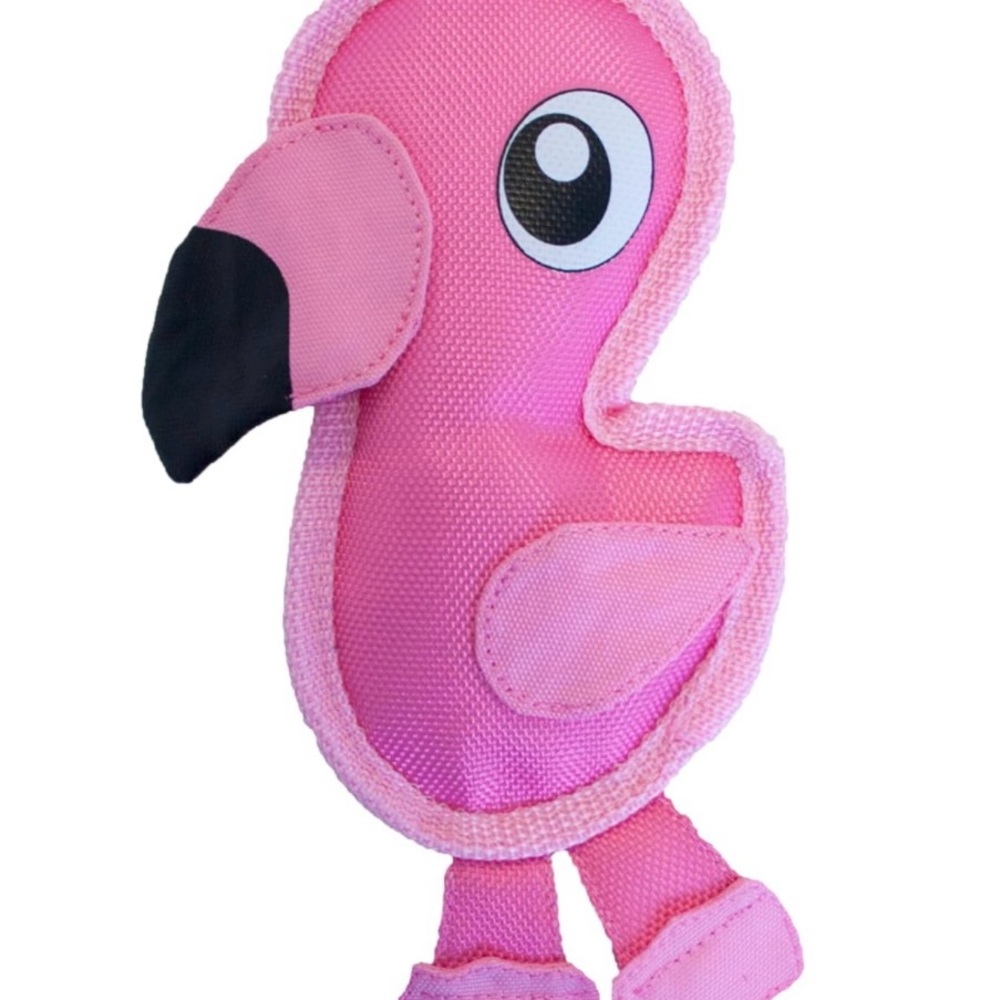 Outward Hound Pink Flamingo Dog Toy